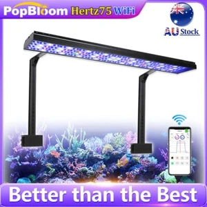 PopBloom 100W Full Spectrum Marine Led Aquarium Light for 90cm Reef Coral Tank - Picture 1 of 16