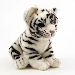 Tiger Cub White 6.5" by Hansa True to Life Look Soft Plush Animal Learning Toys - Picture 1 of 4
