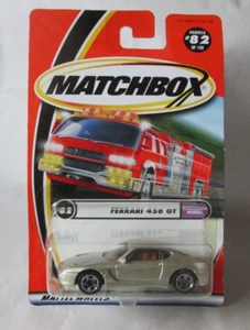 Matchbox Ferrari 456 GT Sports Car #82 Worldwide Wheels 1/61 Silver/Gold - Picture 1 of 4