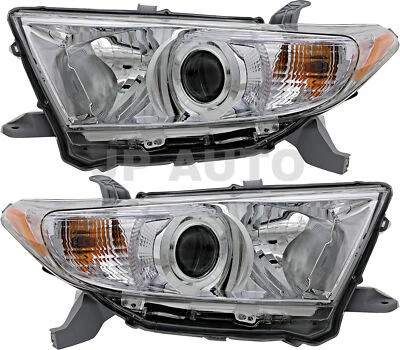 For 2011-2013 Toyota Highlander Headlight Halogen Set Driver and Passenger Side - Image 1 of 4