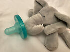 Wubbanub Mary Meyer Baby Gray Elephant Soothie Pacifier Buddy Mini Plush Toy