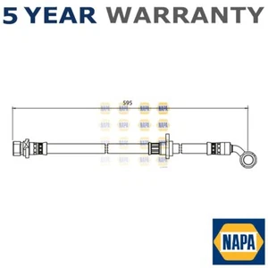 NAPA Front Right Brake Hose Fits Honda CR-V 2001-2007 2.0 2.2 TDi - Picture 1 of 7