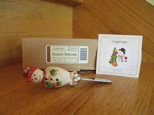 Longaberger Holiday Spreader Bluster Snowman nib 2004 *shipping included!* - Picture 1 of 7