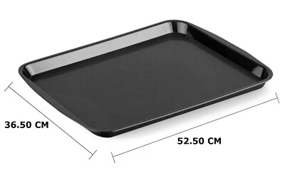 Serviertablett Groß, Kunststoff. 53 cm großes Serviertablett, Schwarz, Gastro - Bild 1 von 3