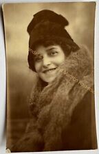 orig. Foto AK Dame Frau um 1920 Pelz Mode 