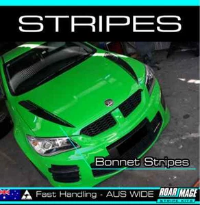 AM BONNET STRIPES fit 2014-2017 Holden VF Commodore stickers HSV SS supercharged - Picture 1 of 10