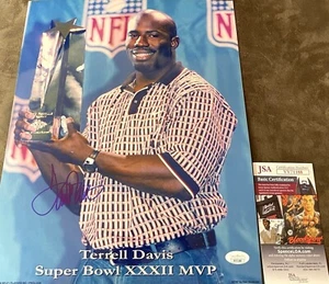 Terrell Davis autographed auto Denver Broncos Super Bowl 32 MVP 11x14 photo JSA - Picture 1 of 1