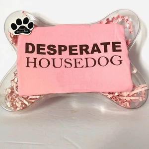 Camiseta Mud Puppies rosa desesperada housedog spandex talla pequeña 8 a 14 libras - Imagen 1 de 3
