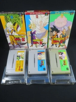 Super Famicom Dragon ball Z SFC Butouden Nintendo Japan game boxed 3 games A1549 - Image 1 of 4