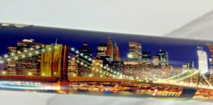 366x238cm 132x93.7" Photo Wallpaper. Brooklyn Bridge At Night by Great Art - Picture 1 of 11