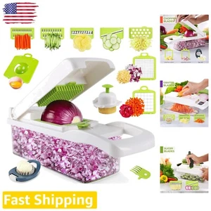 Professional 15-in-1 Vegetable Chopper - Stainless Steel Blades - Multifuncti... - Picture 1 of 9