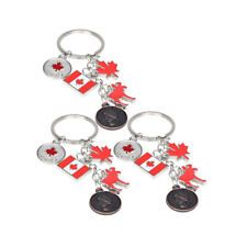 3 pièces porte-clés drapeau canadien sac à main porte-clés porte-clés handbang