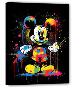 Mickey Mouse Magic Graffiti Art Modern Picture Top Mural Current Art GR55 - Picture 1 of 2