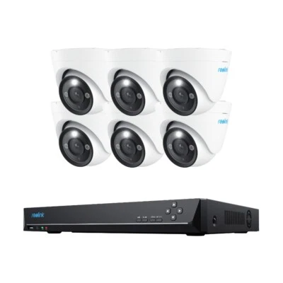 Reolink 4K PoE Security Camera System Outdoor 8CH 2TB NVR with Dome Cam RLC-833A - Image 1 of 4