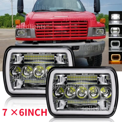 Fit 1997-2009 For Chevy C6500 Kodiak C7500 For GMC Topkick 7x6inch LED Headlight - Image 1 of 4