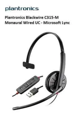 Plantronics Blackwire C315-M USB-C USB Professional Noise-Canceling Headset. - Image 1 of 4