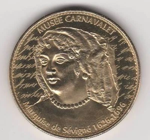 A 2006 TOKEN MEDAILLE SOUVENIR A-B -- 75 003 N°1 CARNAVALET MARQUISE DE SEVIGNE - Picture 1 of 2