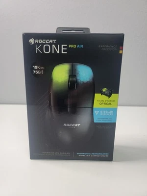 Roccat Kone Pro Air Wireless Gaming Mouse – 19K DPI – Black RGB - Image 1 of 4