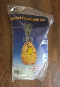 Rare Vintage Beaded Pineapple Kit Centerpiece Sequence Pins Sulyn Ind USA NOS - Bild 1 von 4