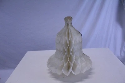  House of Paper 12" Paper Bell White Fold Out Decorations Lot of 10 Vintage - Image 1 of 4