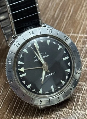 Reloj para hombre Bulova Accutron Astronaut Tuning Fork 214HN 1969 vintage Foto 1 de 4