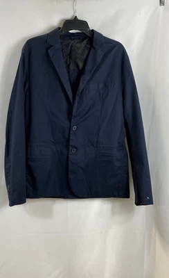 Armani Exchange Men's Blue Solid Cotton Blazer Spring Jacket 42R Office - Image 1 of 4