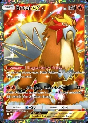 ENTEI EX HOLO FULL ART POKEMON TCG POCKET READ DESCRIPTION - Image 1 of 2