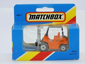 MATCHBOX LESNEY 1982 MB15 FORK LIFT TRUCK MINT IN VNM UNOPENED M TYPE BLUE BOX - Picture 1 of 5