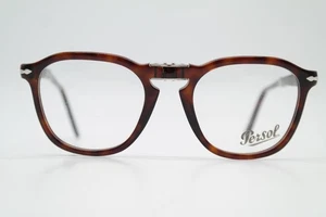 Vintage Brille Persol RENE 3345-V Klappbrille Braun Silber Oval Brillengestell - Picture 1 of 7