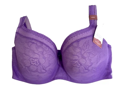 Cacique Bra Size 42 DD Modern Balconette Lightly Line Lace Underwire Lane Bryant - Image 1 of 4