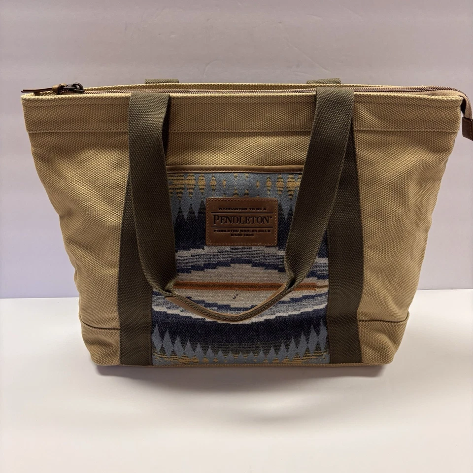 Pendleton Wool & Heavy Canvas Weekender Bag Southwestern Geometric Pattern - Image 1 of 4