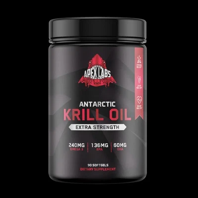 Apex Labs 1000mg Antarctic Krill Oil Softgels with EPA and Astaxanthin USA - Image 1 of 4