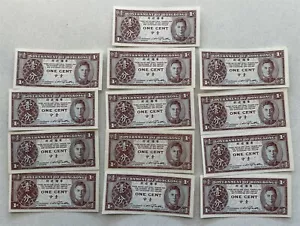 Hong Kong 1945 ND Cent P 321. Lot of 13 pcs all gem CU UNC BL0098 combine shippi - Picture 1 of 2