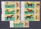 Timbres de Kampuchea - Série de timbres sur les Chevaux - TBE