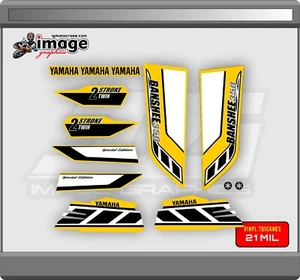 Yamaha Banshee Graphics 50TH ANNYVERSARY KIT AMARILLO 21MIL ESPESOR ALTO BRILLO - Imagen 1 de 1