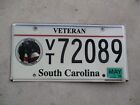 South Carolina Veteran  license plate # 72089