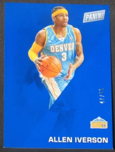 Allen Iverson 2022 Panini Father's Day Blue Parallel #18 (47/50) Denver Nuggets - Picture 1 of 2
