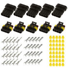 Universal 15 Kits 2 3 4 Pin Way Electrical Wire Connector Plug Sealed Waterproof