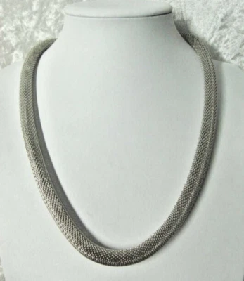 breite Magnet Kette Gaze 61 cm Kette klasse ModeSchmuck silber NEU + TOP - Bild 1 von 2