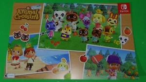 NEU Nintendo Switch Animal Crossing New Horizons 2-seitiges Poster 11 x 17 - Bild 1 von 4