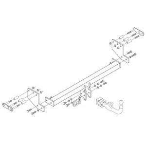 PCT Towbar for Volvo XC90 SUV 2003-2004 - Detachable Swan Neck Tow Bar - Picture 1 of 3