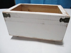 Rustic Pallet Wood Box Catchall Rectangular 7" x 4 3/4" - Hand made - Picture 1 of 5