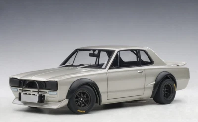 1/18 AutoArt Nissan Skyline GTR (KPGC-10) De 1972 En Argent 87277 NC1175 - Photo 1/4