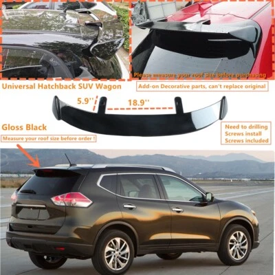 For 2014-2016 Nissan Rogue Gloss Black GT-Style Rear Roof Spoiler Wing Universal - Изображение 1 из 4