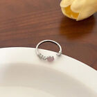 1/2pcs Vintage Shiny Heart Ring Opening Adjustable Ring Light Luxury Ring Gif Zm