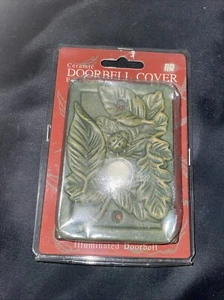 Vintage 1999 FIGI Ceramic Doorbell Lady Bug Leaves Illuminated Button Cover New - Picture 1 of 2