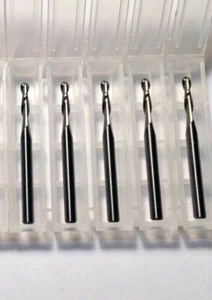 3/32" Dia x 3/8" Cut 2 Flute Ball Solid Carbide End Mill Made In USA 5-Pack A19 - Picture 1 of 1