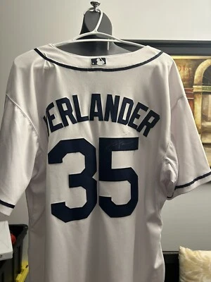 Camiseta de beisebol vintage assinada por Justin Verlander Detroit Tigers MLB Majestic 52 - Imagem 1 de 4