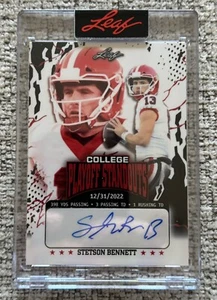 Stetson Bennett 2022 Leaf Playoff Standouts RC AUTO Dawgs Online Exclusive69/274 - Picture 1 of 2