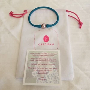 Gresham Schmuck Maui Armband - Süßwasserperlen Farbe blau Silikon mit Tasche - Bild 1 von 5